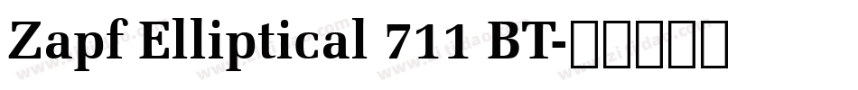 Zapf Elliptical 711 BT字体转换